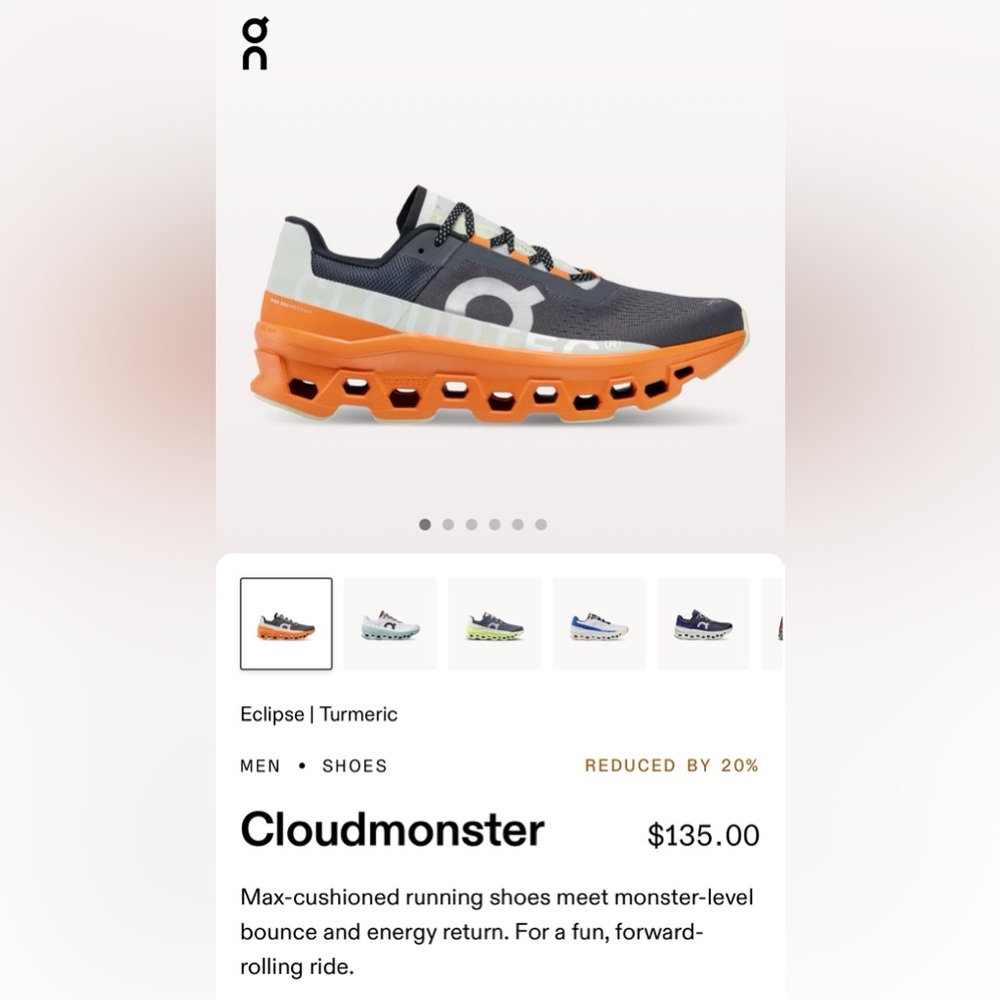 On Running Cloudmonster Men’s Shoes